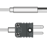 Compact Type J miniature thermocouple ideal for limited-space installations in lab or light industrial use