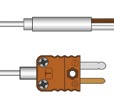 Miniature Type T thermocouple designed for tight-space installations and low-temperature sensing