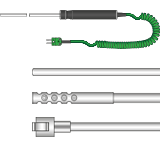 Handheld thermocouple probes for surface and air temperature measurement